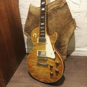 Gibson '58 Reissue Les Paul Plain Quilted Maple Flame Butterscotch Blonde Top R8 2001 image 2