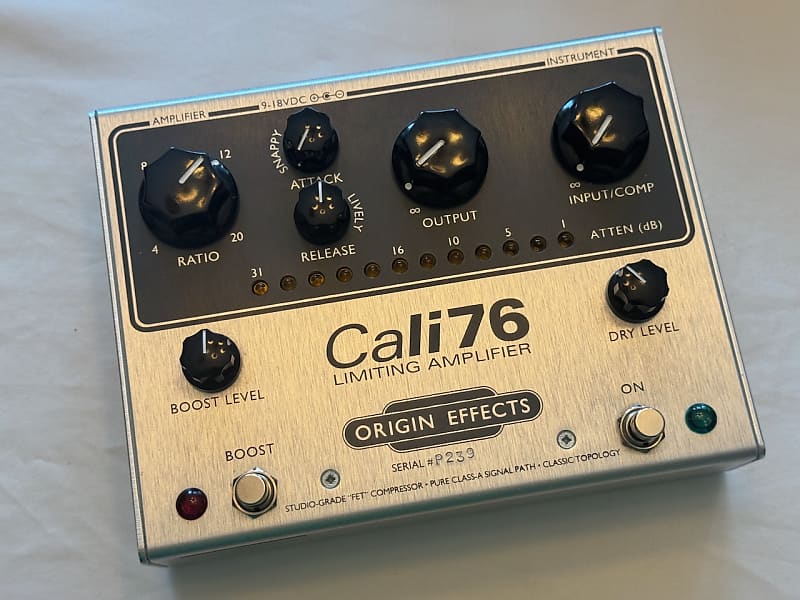 Origin Effects Cali76-TX-P Parallel FET Limiting Amplifier Compressor with Boost 2010s - Silver/Gray image 1