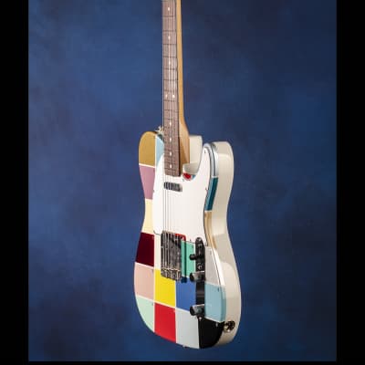 Fender Color Chart Telecaster 2021 - Olympic White with Fender 'Multi-Color Chart' top image 8