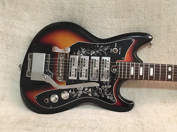Teisco ET-440 1960's Japan Sunburst 4 Pickups + Tremolo +