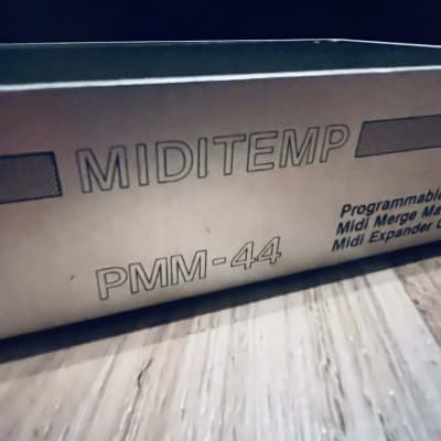 MidiTemp PMM-44 Programmable MIDI Merge MATRIX 4x4 (with MIDI Expander Controller) 1988 - Grey image 7