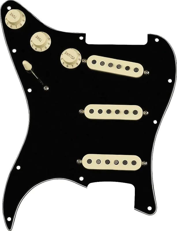 Fender® Factory Assembled Tex Mex Loaded Pickguard~SSS~Fender Boxed-Black/Aged WhiteBrand New image 1