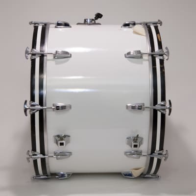 Ludwig Vintage Custom Drum Kit, Late 70s, 6-ply Maple/Poplar, White Cortex, B/O Badges with extras image 21