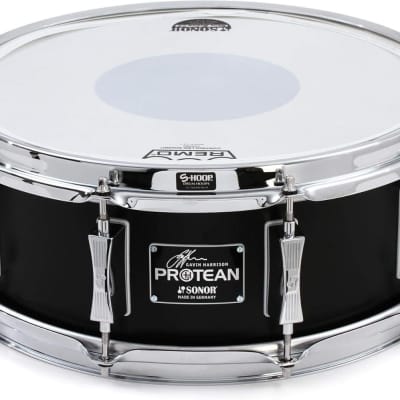 Sonor Gavin Harrison Signature Birch 14x5.25" Snare Drum - Semi Gloss Black (SSD-140525-GHPRM) image 1