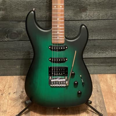 G&L USA HSS RMC Green Burst Frost Electric Guitar w/ Case image 1