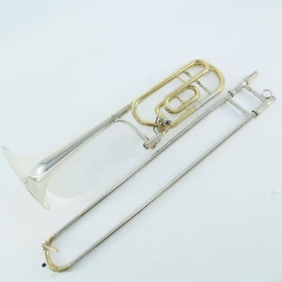 King Model 4B Silver Sonorous Trombone with Sterling Silver Bell SN 475089 NICE image 2