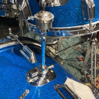 Rogers, Holiday "Headliner" 20,12,16 Dayton 3-Piece Set 1964 - Sparkling Blue Pearl image 8