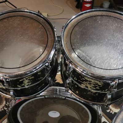 Ludwig Hollywood Black Lacquer 4pc Drum Kit Set 12/13/16/20" Vintage 1970's image 13
