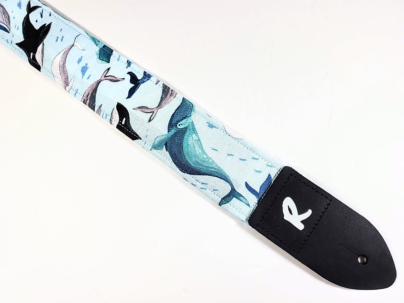 Whale Ocean Guitar Strap - Orca Guitar Strap- Blue Whale | Reverb