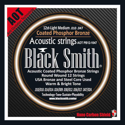 Black Smith AOT-PB1047-12 - Jeu Cordes acoustiques 12c AOT 10-47