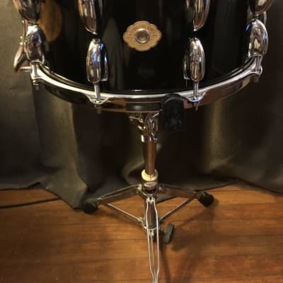 Vintage Slingerland 30's Maple/Mahogany Custom 10 lug RADIO STUDIO  KING Snare Drum - Gloss Black Enamel-NEW Build! image 18