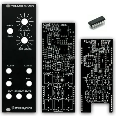 Erica Synths Polivoks Dual VCA II Pcbs, Panel and AS3360 IC image 1