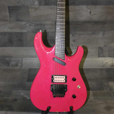 Epiphone 935i 1989-90 Bright Pink, super Rare with Kahler With Non original Hard case image 3