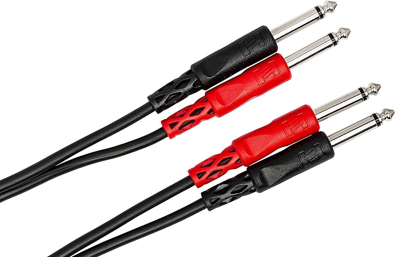 Hosa CPP-203 Dual 1/4" TS to Dual 1/4" TS Stereo Interconnect Cable, 3 Meters image 1