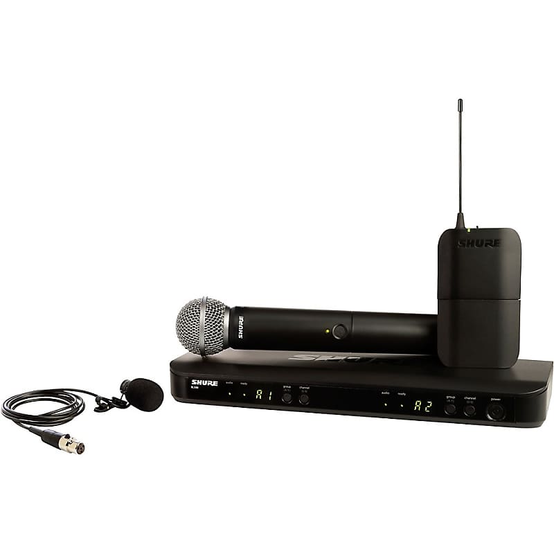 Shure BLX1288/W85 Wireless Combo System With SM58 Handheld and WL185 Lavalier Band H9 image 1