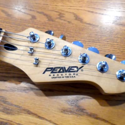 Peavey REACTOR TM 1995 Electric Guitar T-Tele “Telecaster T-Style" 22 Maple Fret American Crafted Made USA 1995 Black White Pickguard image 7