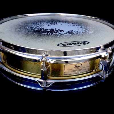 Vintage 1980's 1990's Pearl 13"X3" Solid BRASS Shell Piccolo Snare Drum As-Is Parts Repair image 8