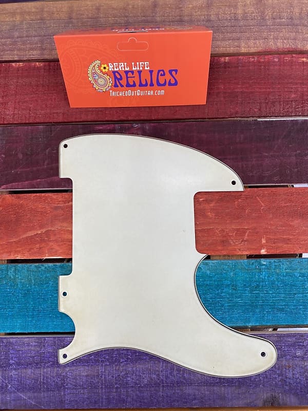 Real Life Relics Aged Mint Green Esquire Telecaster® Pickguard 3 Ply 5 Hole image 1