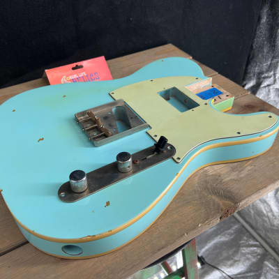 Real Life Relics Tele® Body  Double Bound Aged Sonic Blue Humbucker Route 3 LB 12 OZ #1 image 6