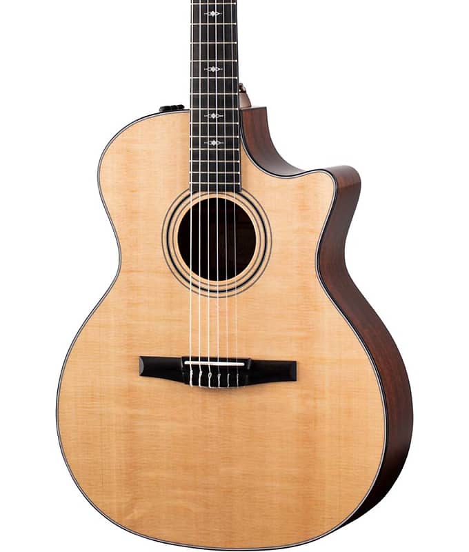 Taylor 314ce-N Grand Auditorium Spruce/Sapele Nylon-String Acoustic-Electric Guitar - Natural image 1