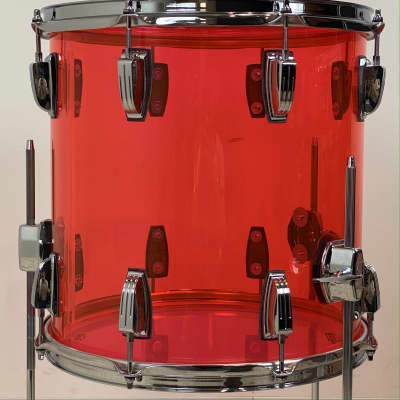 Ludwig 18/12/14/5x14" Vistalite Jazzette Drum Set - Pink Vistalite w/ Exclusive 18" BD! image 11