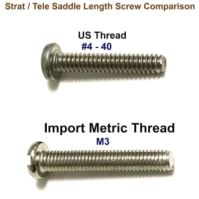 Import Strat Saddle Length Screws & Springs Nickel 6pcs - M3 x 15mm image 4