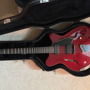 Moffa Arch Lorraine Electric Archtop Guitar - MINT - Red Violin Style Finish image 3