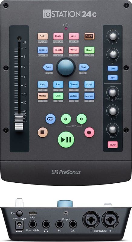 PreSonus ioStation24c 2x2 USB-C Compatible Audio Interface and Production Controller image 1