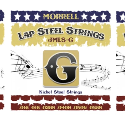 Morrell JMLS-G Nickel Steel 6-String Lap Steel Strings For G Tuning (3-Pack) for sale