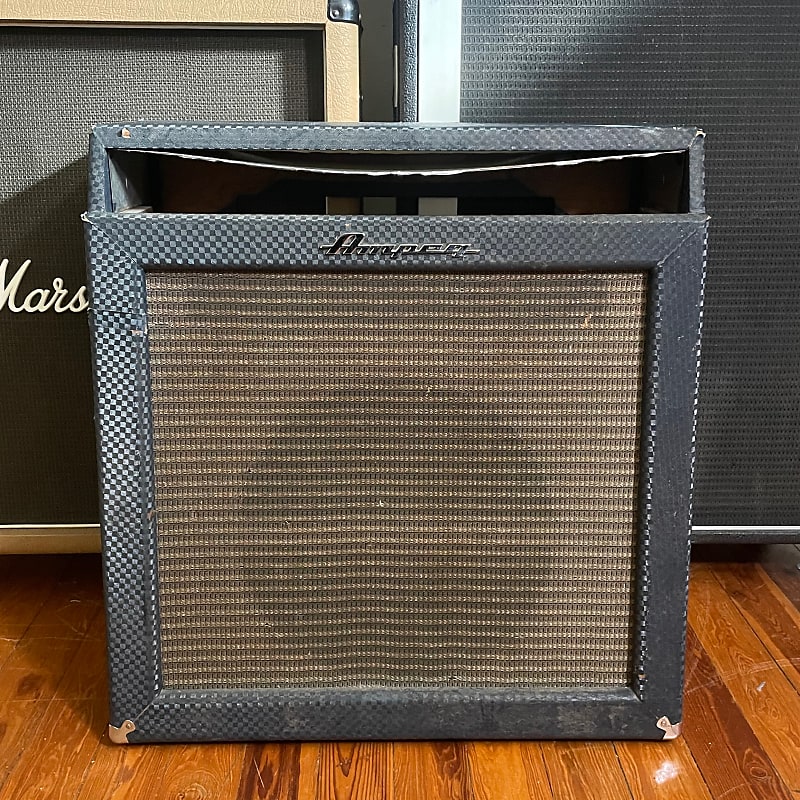 Vintage 1960’s Ampeg G-15 Gemini II Empty/Unloaded 1x15 Guitar Combo - Blue Checkered Tolex - Spring Reverb Tank Included image 1