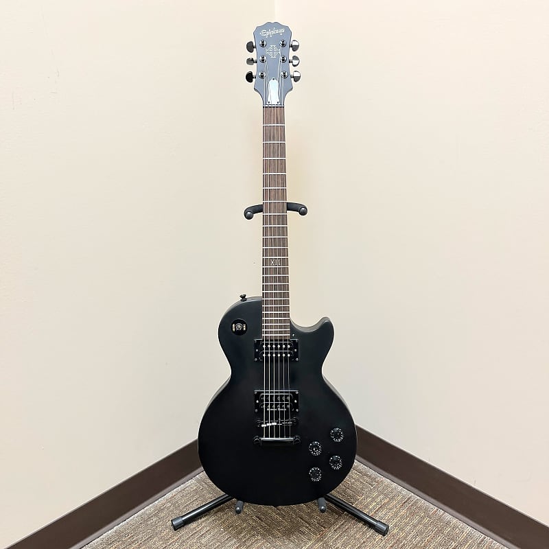 Epiphone Goth Les Paul Electric Guitar Matte Black | Reverb
