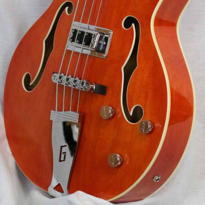 Gretsch G5440LSB Electromatic Hollow Body Long Scale Bass 2013 - Orange - w/Hardshell Case image 4