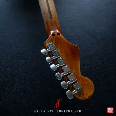 Fender Stratocaster Floyd Rose Black/Blue Heavy Aged Relic by East Gloves Customs[$280 Off for Limited Time Only] image 14