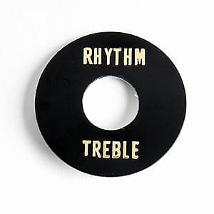 Black Rhythm/Treble Ring With Gold Lettering image 1