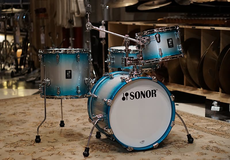 Sonor 12/14/18/6x14" AQ2 Bop Kit Drum Set 2023 - Aqua Silver Burst image 1