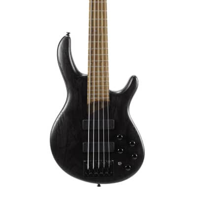 Cort B5ELEMENTOPTB Artisan Series B5 Element 5 String Bass Guitar. Open Pore Trans Black image 1