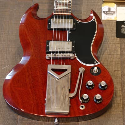 MINTY! 2021 Gibson Custom Shop 60th Anniversary 1961 Les Paul SG Standard Reissue Cherry Red w/ Sideways Vibrola + COA OHSC image 2