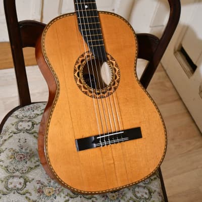 ✴️ Video Included – Vintage 1940s Perlgold German Parlor Guitar – Great Condition and Sound for sale