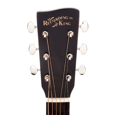 Recording King Deluxe All Solid Dreadnought Aged Adirondack Spruce/Rosewood image 4