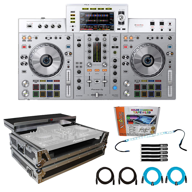 Pioneer XDJ-RX2-W Limited Edition Professional DJ Controller + Case + LED  Strip