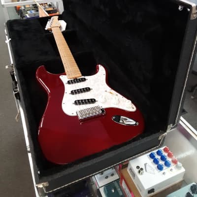 US Masters Trans Red Strat Style Guitar Made in USA, Includes Case - Pre Owned for sale