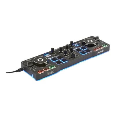 Hercules DJ Control Starlight Compact Controller with Serato DJ Lite Bundle with Closed-Back Headphones & Dual 1/4" TRS to 3.5mm Breakout Cable image 5