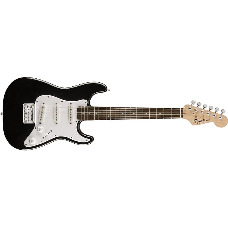Squier Mini Stratocaster Electric Guitar SSS Strat Laurel Fingerboard Black image 1