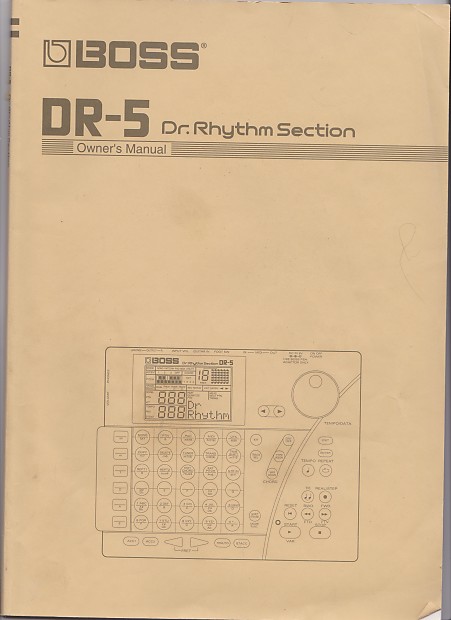Boss FActory Owner's Manual for DR-5 Dr. Rhythm Section (Drum Machine) image 1