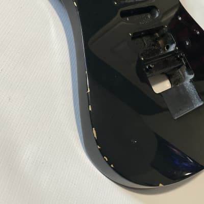 2000 Japan Fujigen Ibanez RG570 Metallic Jet Black Guitar Body Floyd Ready image 5
