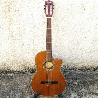 Fender CN-240SCE Thinline Electro-Acoustic Classical Guitar | Reverb