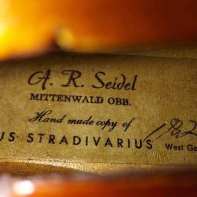 Seidel Stradivarius Copy sized 1/2 Violin, 1982. Germany. Very Good Condition image 2