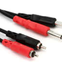 Hosa Technology CPR-202 Stereo Interconnect Dual 1/4 in TS to Dual RCA w/ FREE Same Day Shipping