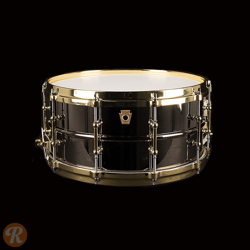 Ludwig LB417BT "Brass On Brass" Black Beauty 6.5x14" Snare Drum with Brass Hardware image 4