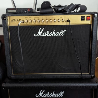 Marshall JCM 900 Model 4102 100-Watt Hi Gain Dual Reverb 2x12 Combo 1990s -  Black with foot switch | Reverb